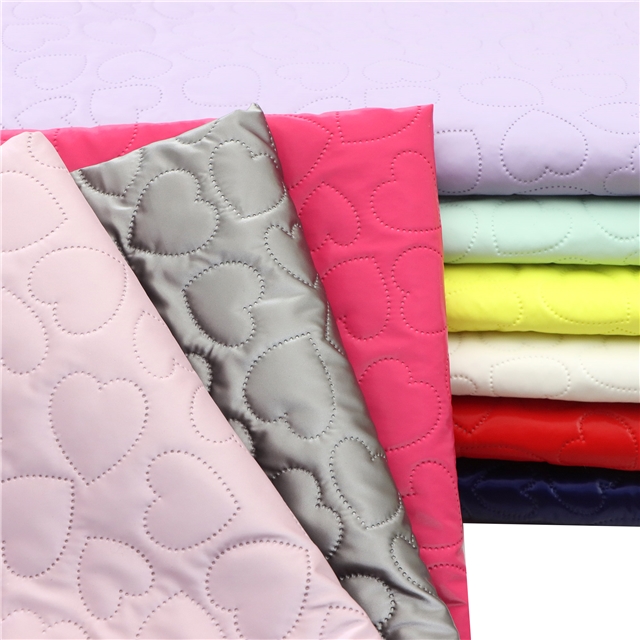 heart ultrasonic embossing PU cotton fabric