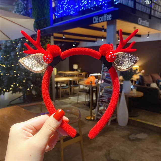 fabric christmas antler headband