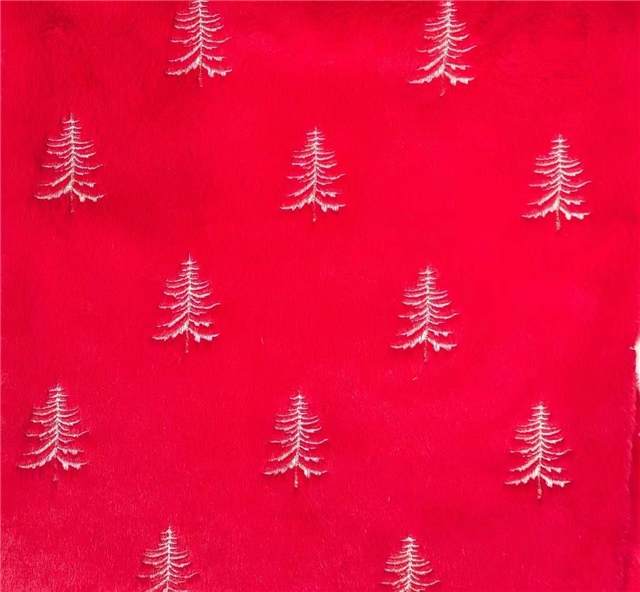 christmas tree velvet fabric