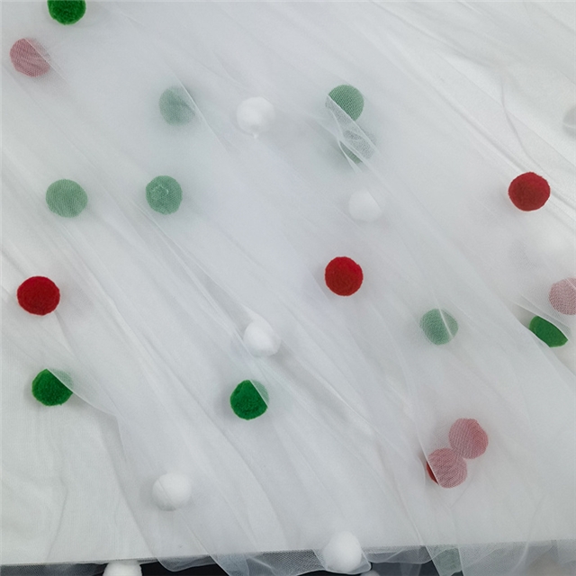 fur ball mesh fabric
