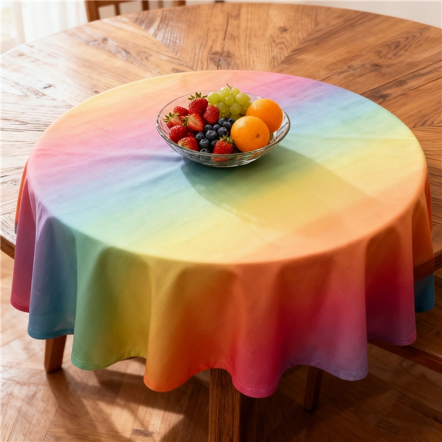 hot stamping 2 ways gainbow gradient knit fabric