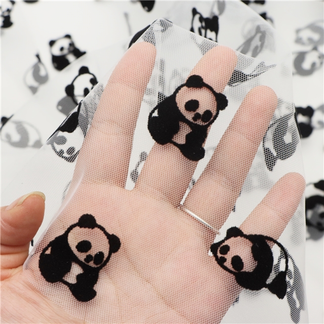 velvet panda mesh fabric