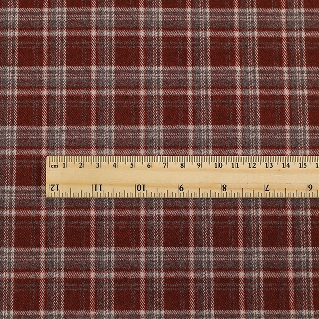 polyester cotton brushed yarn dyed checkered fabric