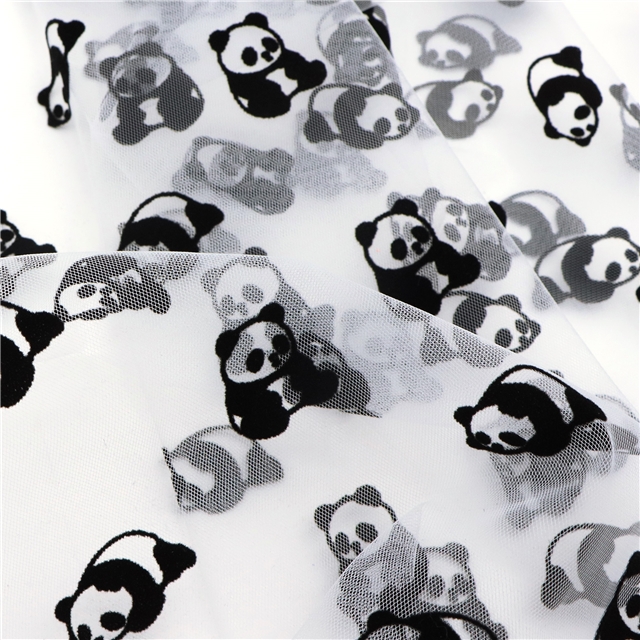 velvet panda mesh fabric