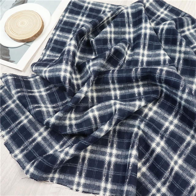 twill brushed plaid fabric