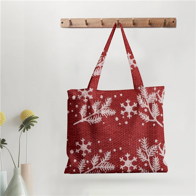 bright silk christmas deer snowflake branches ink printing plush bottom fabric