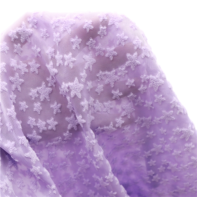 3d plush star plain jacquard fabric
