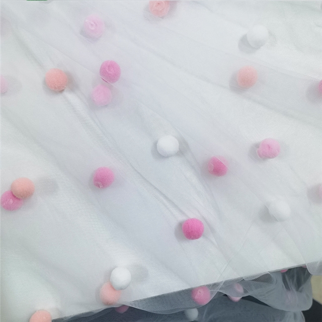 fur ball mesh fabric
