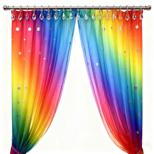 hot stamping 2 ways gainbow gradient knit fabric