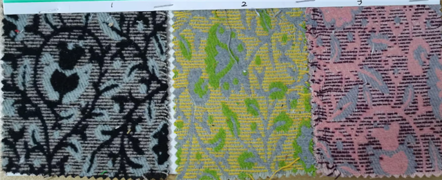 embroidery flower leaves jacquard woolen fabric