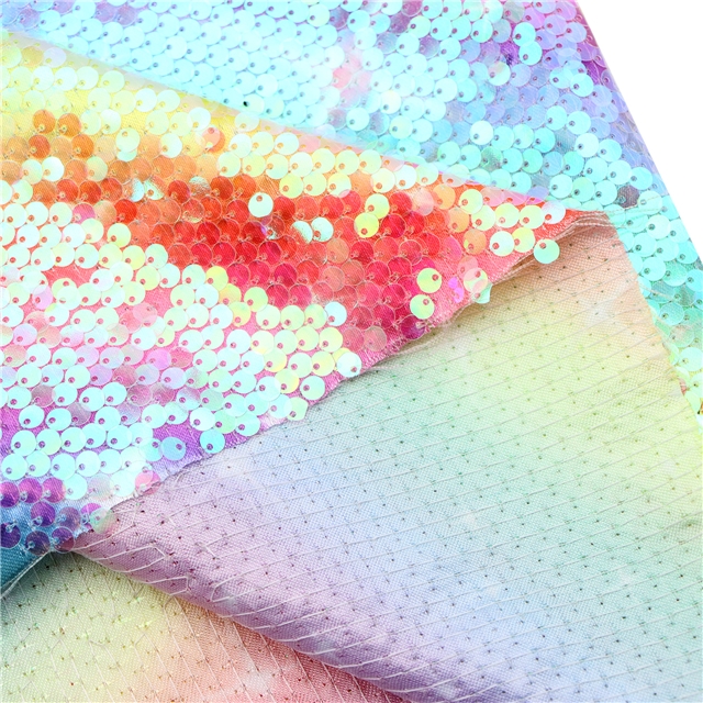 colorful fish scale candy colored sequins fabric 1#,50*130cm(19.7*51.2