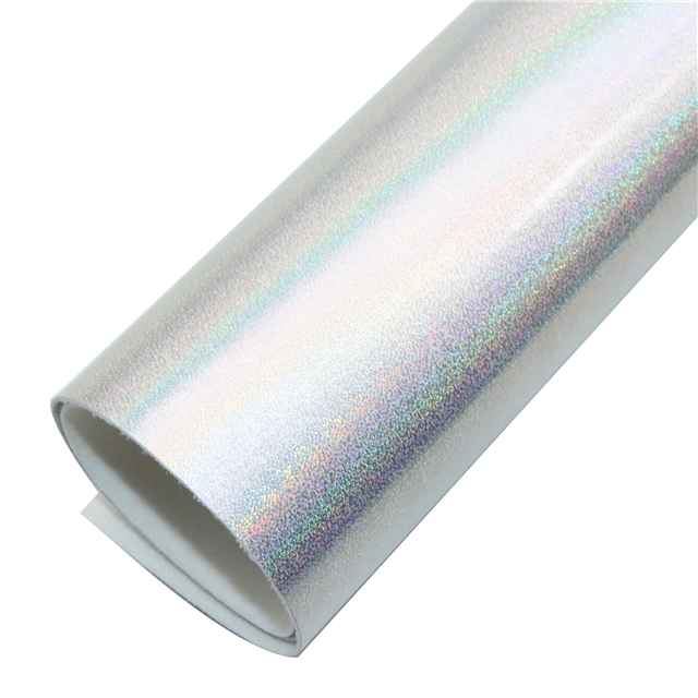 synthetic leather smooth iridescent laser faux leather 