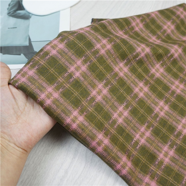twill brushed plaid fabric