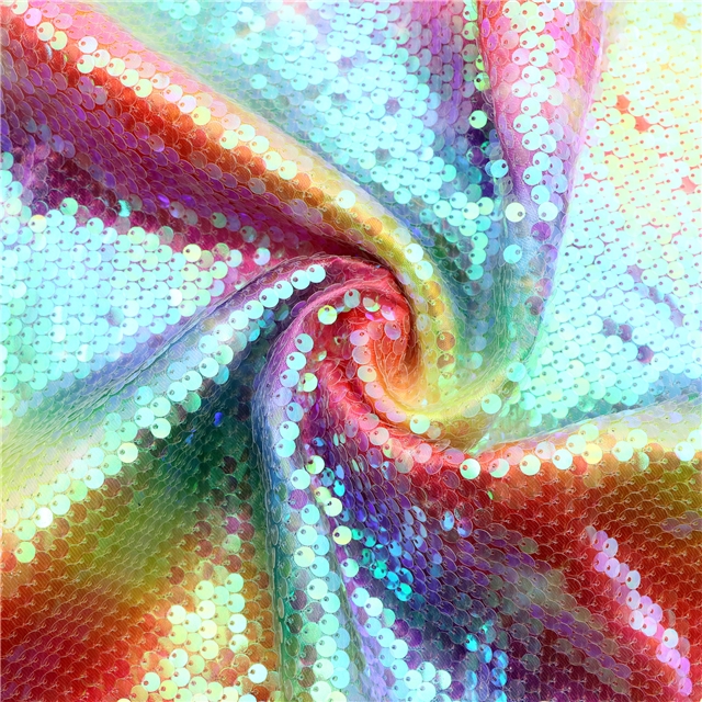 colorful fish scale candy colored sequins fabric 2#,50*130cm(19.7*51.2