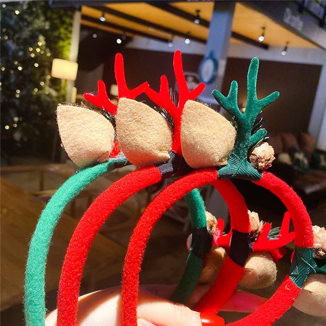 fabric christmas antler headband