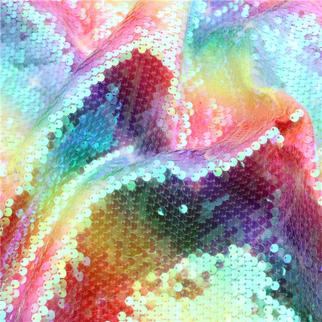 colorful fish scale candy colored sequins fabric 1#,50*130cm(19.7*51.2