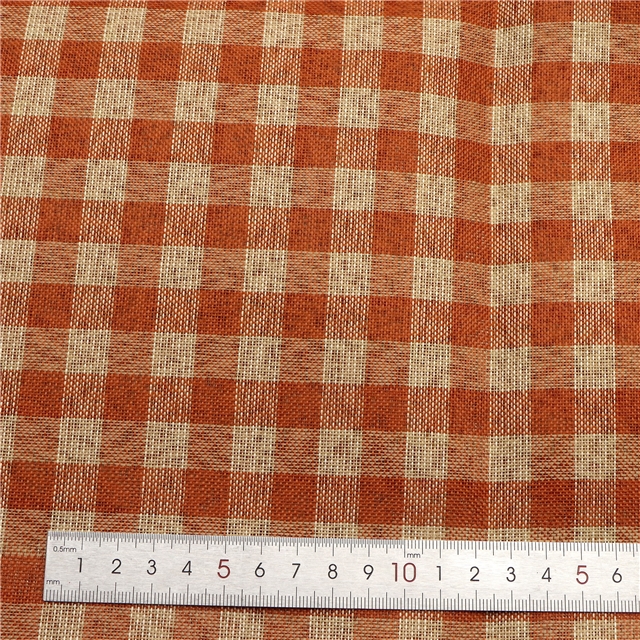 stripe plaid gold and silver thread imitation linen fabric