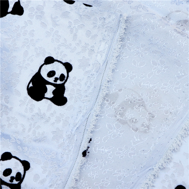 velvet panda small floral jacquard fabric