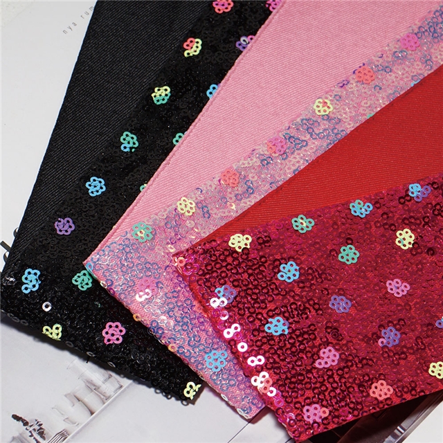 Iridescent plum blossom sequins ribbon