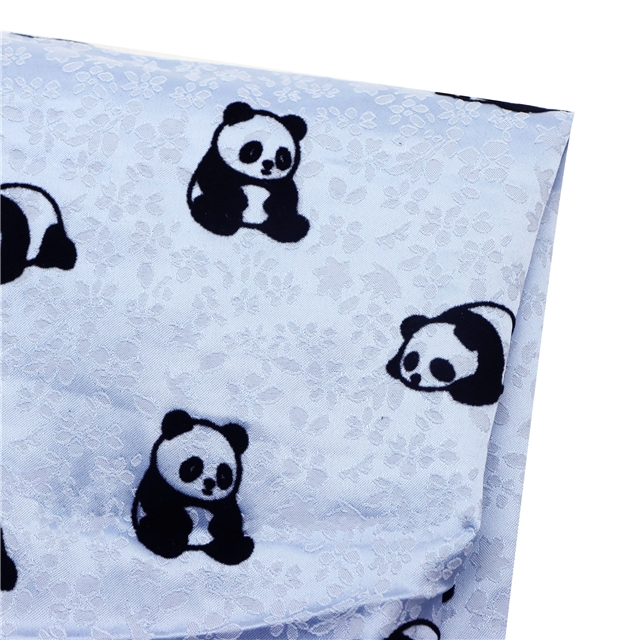 velvet panda small floral jacquard fabric