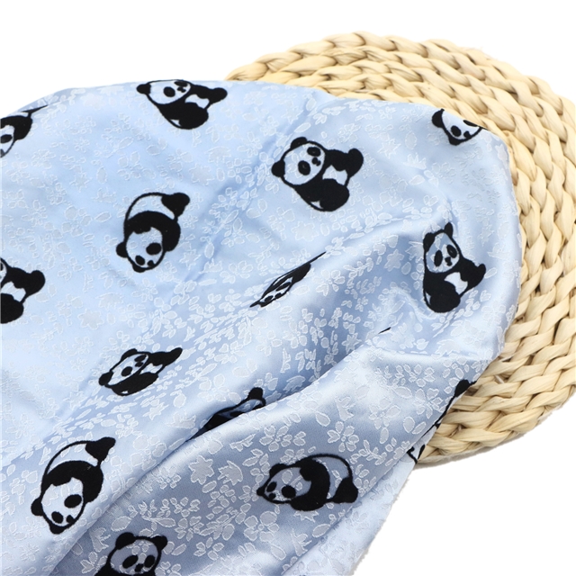 velvet panda small floral jacquard fabric