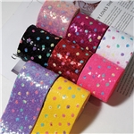 Iridescent plum blossom sequins ribbon