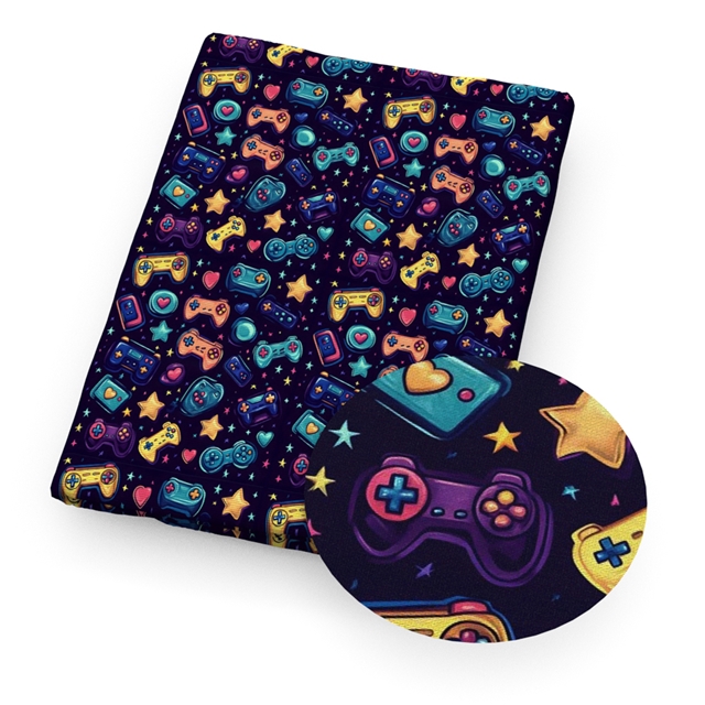 polyester cotton magnetic tape game console series polyester cotton fabric set (8 pcs/set)