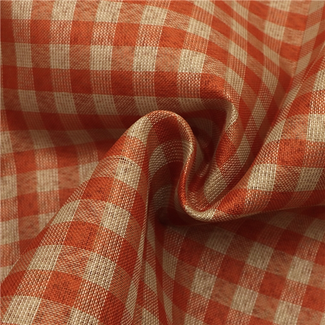 stripe plaid gold and silver thread imitation linen fabric