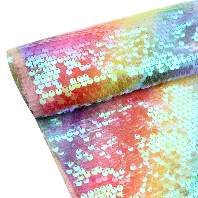 colorful fish scale candy colored sequins fabric 1#,50*130cm(19.7*51.2