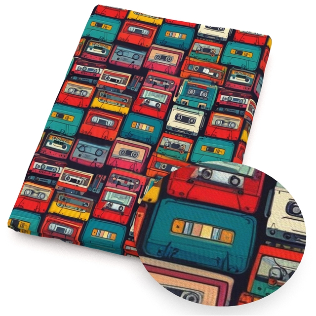 polyester cotton magnetic tape game console series polyester cotton fabric set (8 pcs/set)