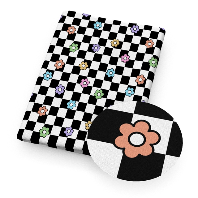 polyester cotton plaid flower series polyester cotton fabric set (6 pcs/set) polyester cotton fabric,50*45cm(19.7*17.7