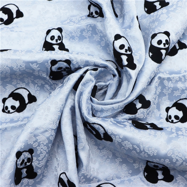 velvet panda small floral jacquard fabric