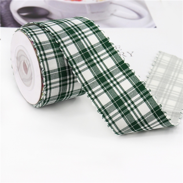 wavy checkered yarn ribbon