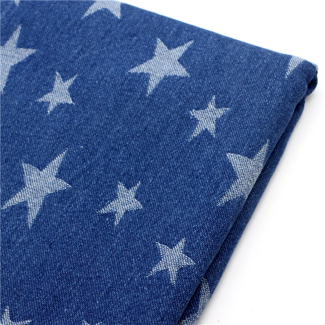 pentagram jacquard denim fabric