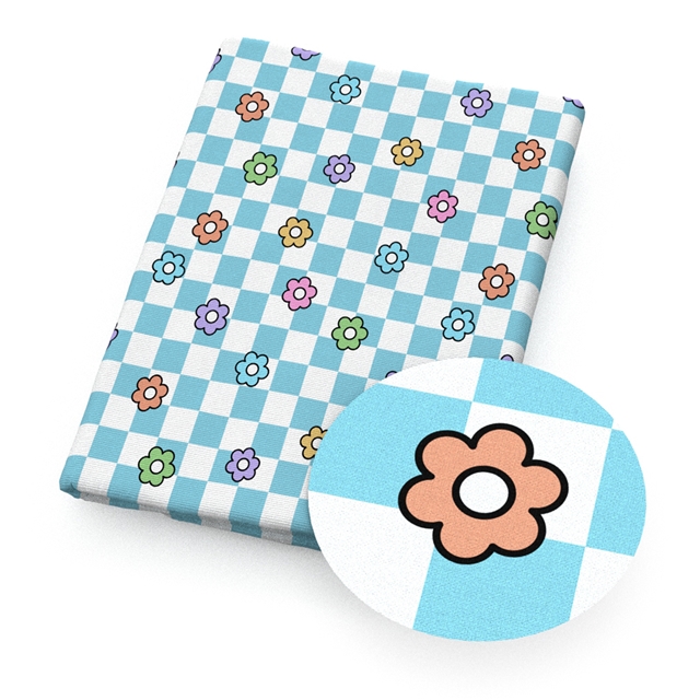 polyester cotton plaid flower series polyester cotton fabric set (6 pcs/set) polyester cotton fabric,50*45cm(19.7*17.7