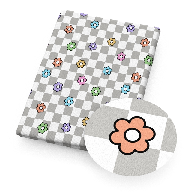 polyester cotton plaid flower series polyester cotton fabric set (6 pcs/set) polyester cotton fabric,50*45cm(19.7*17.7