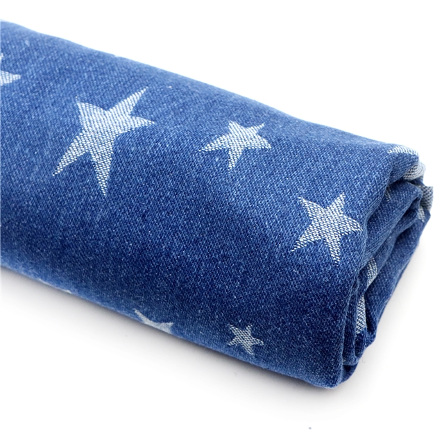 pentagram jacquard denim fabric