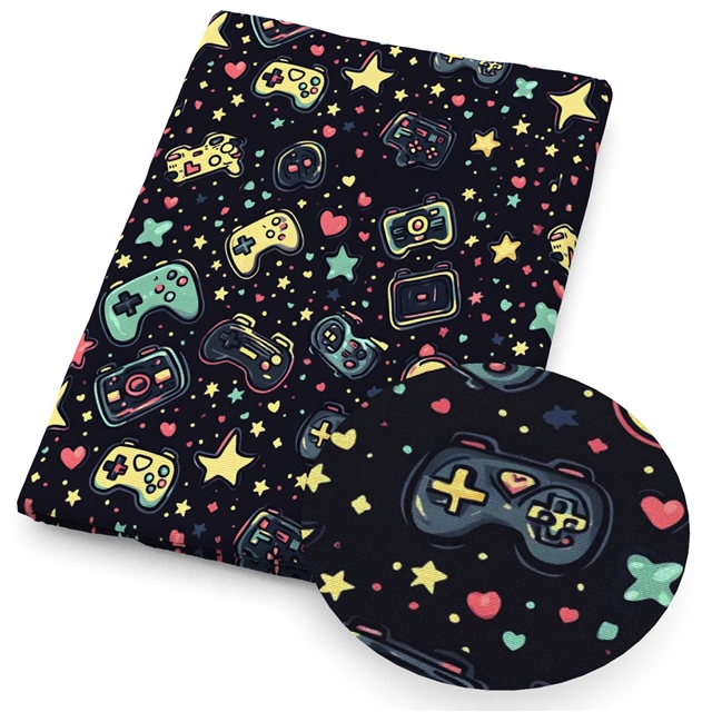 polyester cotton magnetic tape game console series polyester cotton fabric set (8 pcs/set)