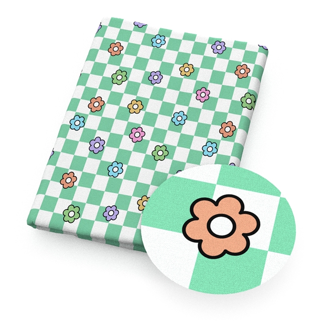 polyester cotton plaid flower series polyester cotton fabric set (6 pcs/set) polyester cotton fabric,50*45cm(19.7*17.7