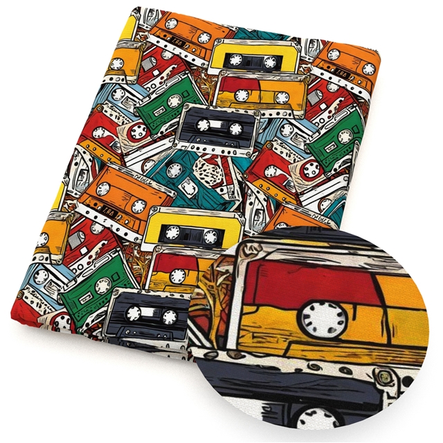 polyester cotton magnetic tape game console series polyester cotton fabric set (8 pcs/set)