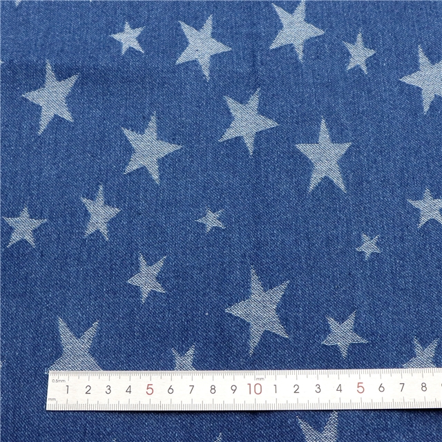 pentagram jacquard denim fabric