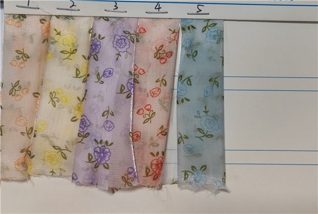 flower organza fabric