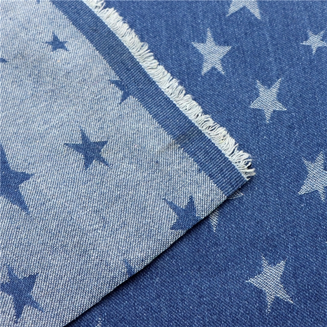 pentagram jacquard denim fabric