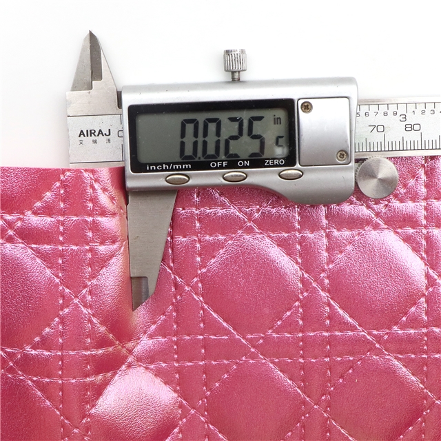 synthetic leather iridescent grid imitation embroidery faux leather