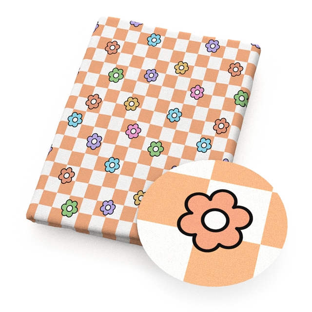 polyester cotton plaid flower series polyester cotton fabric set (6 pcs/set) polyester cotton fabric,50*45cm(19.7*17.7