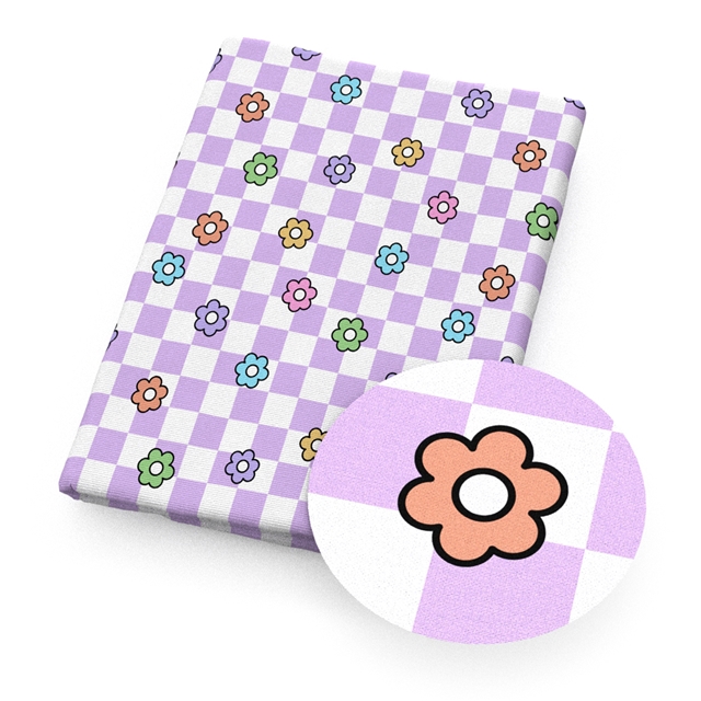 polyester cotton plaid flower series polyester cotton fabric set (6 pcs/set) polyester cotton fabric,50*45cm(19.7*17.7