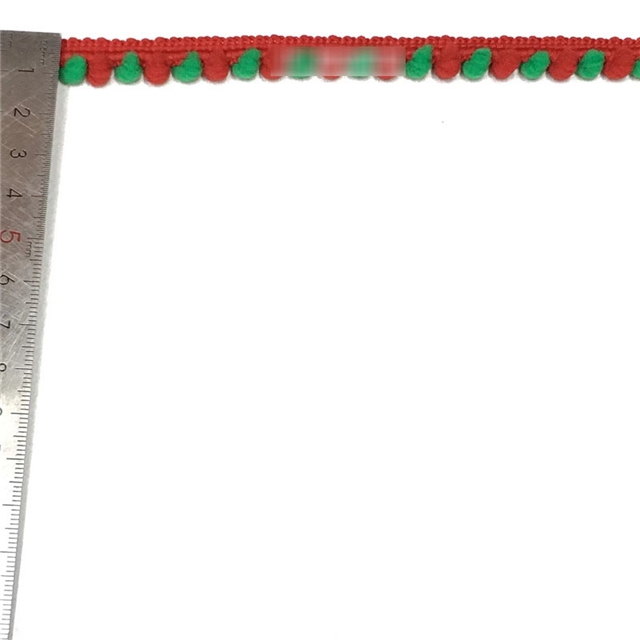 colorful single-sided woolen ball lace