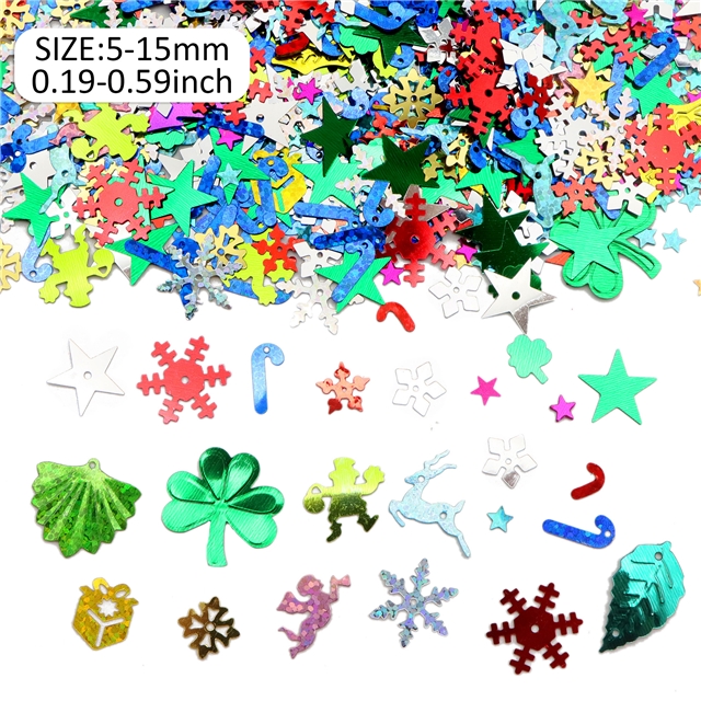 christmas series sequin packing filler 2#,10g/pack
