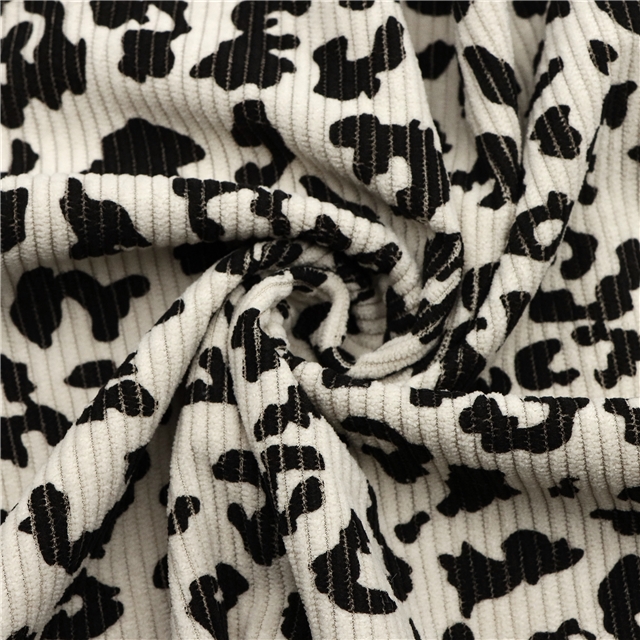 leopard corduroy fabric