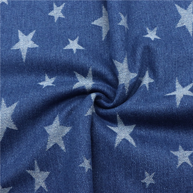 pentagram jacquard denim fabric